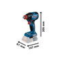 Bosch Professional GDX Chocs Reloj Close Watch con 4 baterías AH, cargador y L-Boxx