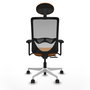 PIQUERAS Y CRESPO Silla de oficina Zulema con mecanismo Sincro/Traslack, Naranja y Gris