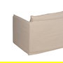 Sofá 3 Plazas Crema Tejido-Madera 210 X 97 X 89 cm