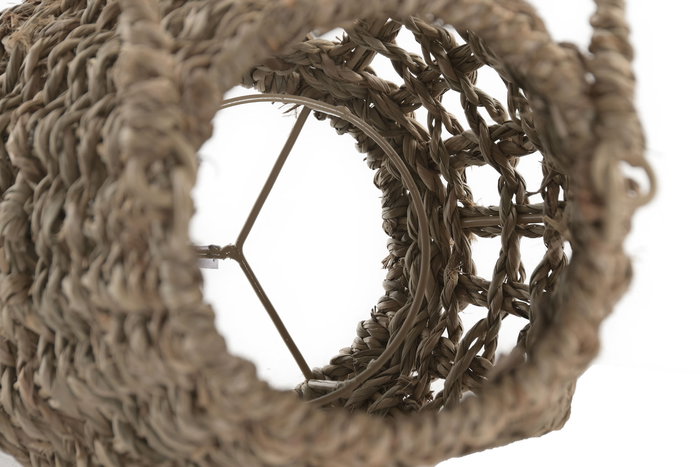 DKD Home Decor Portavela Tropical Seagrass Cristal Natural 18.5 x 23 x 10.5 cm DKD Home Decor Portavela Tropical Seagrass Cristal Natural 18.5 x 23 x 10.5 cm