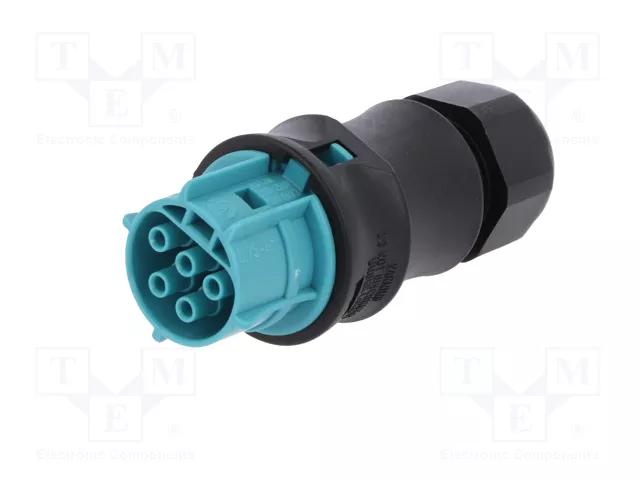 WIELAND Conector Industrial Redondo RST Hembra de 5 Pines, 250V, Azul Turquesa