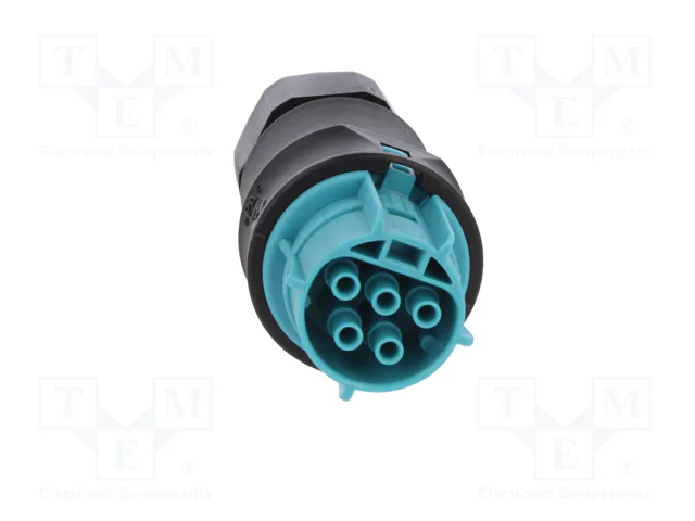 WIELAND Conector Industrial Redondo RST Hembra de 5 Pines, 250V, Azul Turquesa