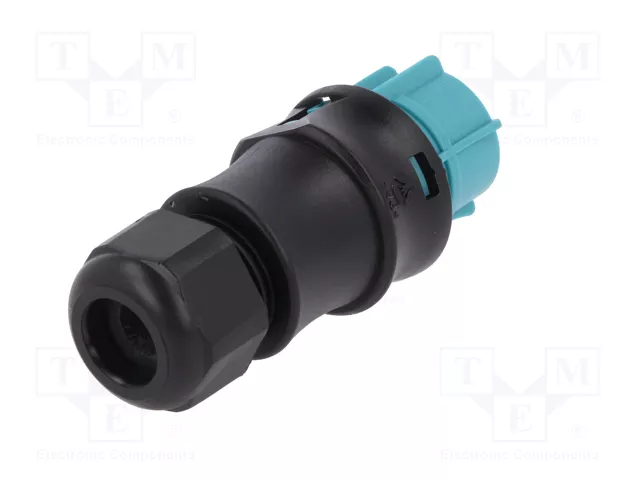 WIELAND Conector Industrial Redondo RST Hembra de 5 Pines, 250V, Azul Turquesa