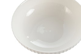 DKD Home Decor Plato de Porcelana Blanco Carve Loving 24 18,3x5,5x18,3 cm