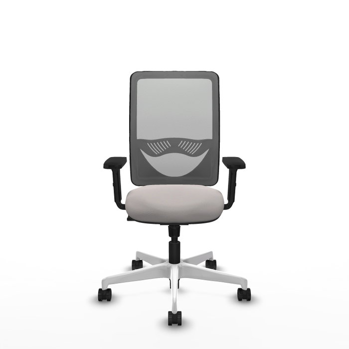 PIQUERAS Y CRESPO Silla de oficina Zulema con mecanismo Sincro, Blanco y Gris PIQUERAS Y CRESPO Silla de oficina Zulema con mecanismo Sincro, Blanco y Gris