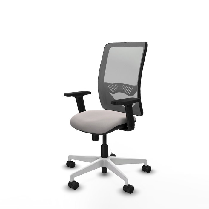 PIQUERAS Y CRESPO Silla de oficina Zulema con mecanismo Sincro, Blanco y Gris PIQUERAS Y CRESPO Silla de oficina Zulema con mecanismo Sincro, Blanco y Gris