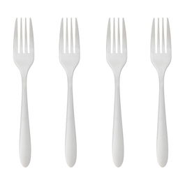 Secret Of Gourmet - Juego de 4 Tenedores de Acero Inoxidable 18/0, 20 cm, Cubiertos de Mesa