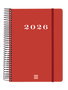 Agenda Anual (2026) Finocam Espiral My Espiral Tapa Extra Con Goma E10 155X212 D/P Rojo