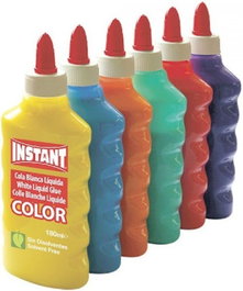 INSTANT Pack de 6 Colas Blancas de 180 ml Colores Surtidos