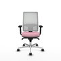 PIQUERAS Y CRESPO Silla de oficina Horna Rosa y Blanco