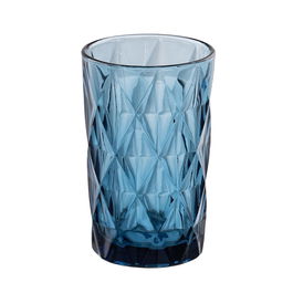 Vaso Azul Cristal Decoración 8 X 8 X 12,50 cm