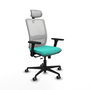 PIQUERAS Y CRESPO Silla de oficina Haches Turquesa y Blanco
