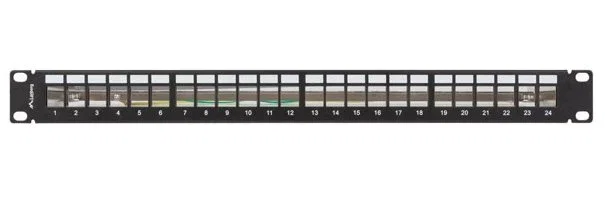 Lanberg Panel de conexiones en blanco 24 puertos 1U 19" FTP Negro Lanberg Panel de conexiones en blanco 24 puertos 1U 19" FTP Negro