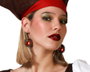 atosa Pendientes Pirata Rojo Mujer Adulto con Calavera en Bronce