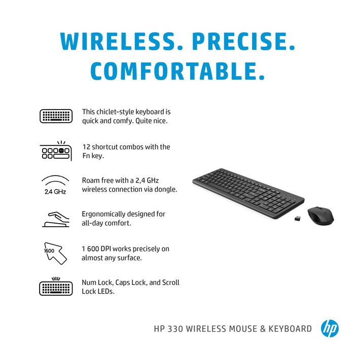HP 330 Keyboard and Mouse Set - SWISS Black HP 330 Keyboard and Mouse Set - SWISS Black