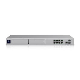 Ubiquiti Cloud Gateway Pro - Pasarela de Rack Profesional 10 Gbps, 8x GbE LAN, WAN de 2.5 GbE, 2 Bahías NVR para HDD, 128 GB SSD, Pantalla Táctil 1.3", Metal