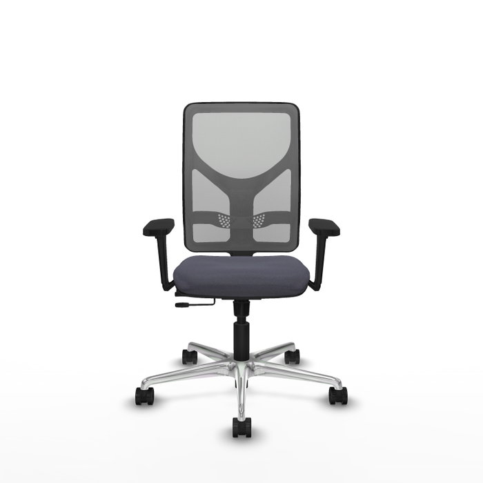 PIQUERAS Y CRESPO Silla de oficina Motilla Gris con Brazos 3D