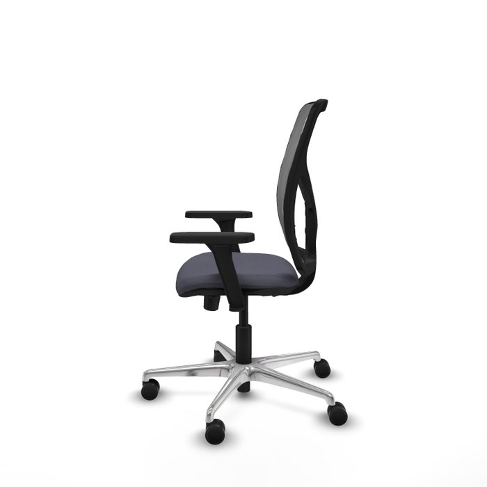 PIQUERAS Y CRESPO Silla de oficina Motilla Gris con Brazos 3D