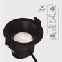 GSC Evolution Aro redondo empotrable LED Mandani 7W Negro