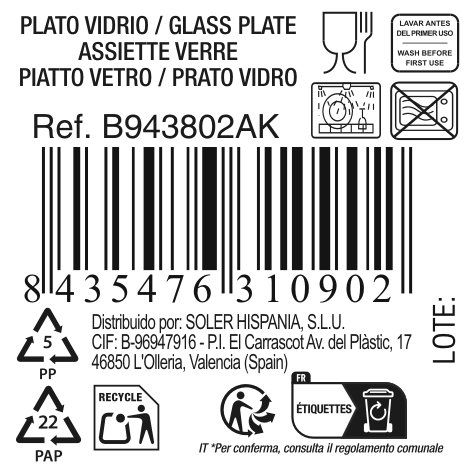 Inde Plato Postre Ø18.5 cm "Diamond" (12 Unidades)