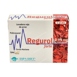 Espadiet Regurol Forte 30Cap. - Suplemento con Monacolina K para mantener niveles normales de colesterol sanguíneo - Levadura roja de arroz, Ajo negro, Berberina