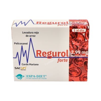 ESPADIET Regurol Forte 30Cap. Levadura de Arroz Rojo con Monacolina K para Niveles Normales de Colesterol ESPADIET Regurol Forte 30Cap. Levadura de Arroz Rojo con Monacolina K para Niveles Normales de Colesterol