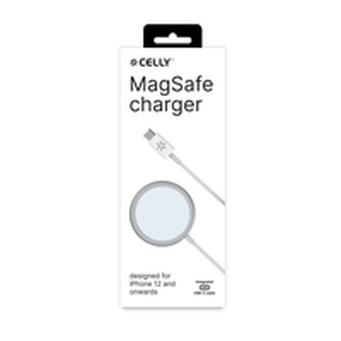Celly Cargador inalámbrico MagSafe 15W carga rápida blanco