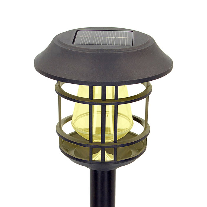 Aktive Tech Pack de 2 focos solares LED luz cálida con estaca