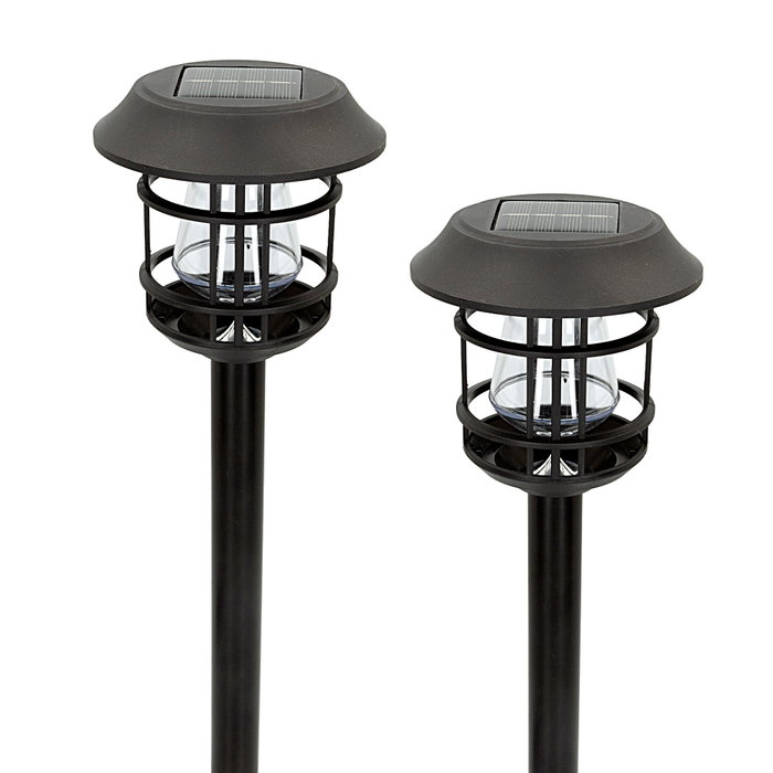 Aktive Tech Pack de 2 focos solares LED luz cálida con estaca