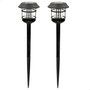 Aktive Tech Pack de 2 focos solares LED luz cálida con estaca