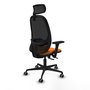 PIQUERAS Y CRESPO Silla de oficina Cilanco Naranja y Negro