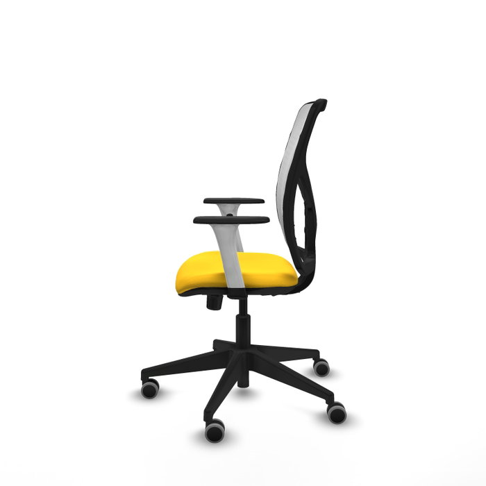 PIQUERAS Y CRESPO Silla de oficina Motilla con mecanismo Sincro Amarillo y Blanco