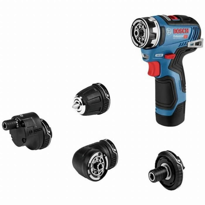 Bosch Professional GSR 12V-35 FC con GFA 12-H, GFA 12-B y L-BOXX