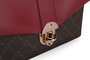 Lucky Bees Bolso Bandolera 1228 v2 Rojo Claret y Marrón Piel de Polivinilo 26x10x20 cm