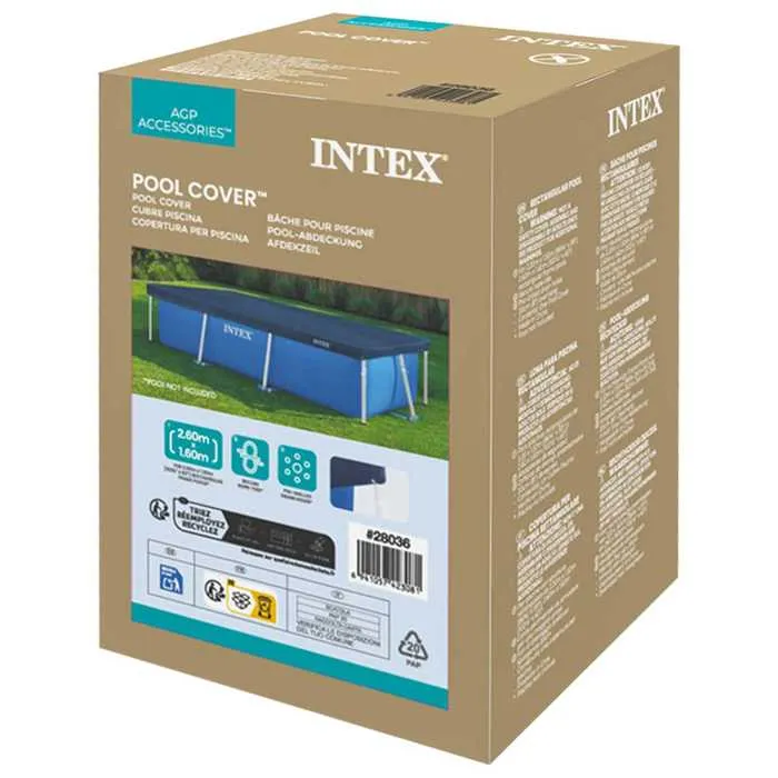 Intex Cubierta Protectora para Piscina Tubular Rectangular 2,60 x 1,60 m