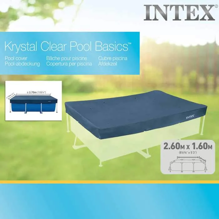 Intex Cubierta Protectora para Piscina Tubular Rectangular 2,60 x 1,60 m