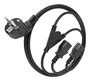 Aisens Cable de Alimentación CEE7/7 a 2x C13, 1.8m, Negro