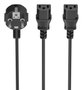 Aisens Cable de Alimentación CPU CEE7/7 a 2x C13 Hembra Negro 1.8m