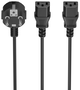 Aisens Cable de Alimentación CPU CEE7/7 a 2x C13 Hembra Negro 1.8m