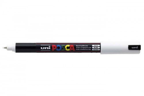 Uni-ball POSCA Marcador PC-1MR No Permanente Punta Extrafina 0.7 mm Blanco