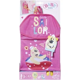 Zapf Creation Toalla de baño con capucha y toallita de mano BABY born