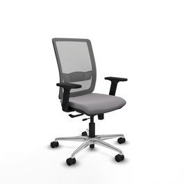 PIQUERAS Y CRESPO Silla de oficina Haches Gris con mecanismo Sincro/Traslack