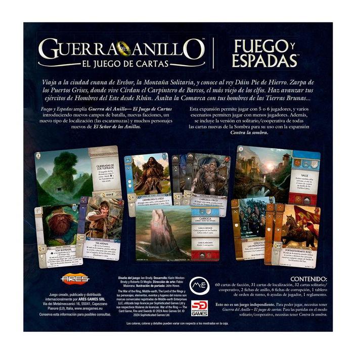 Devir Expansión Guerra del Anillo: El Juego de Cartas Fuego y Espadas - Juego de Mesa para 2 a 6 Jugadores, +13 Años, con Nuevas Facciones y Modo Escaramuzas