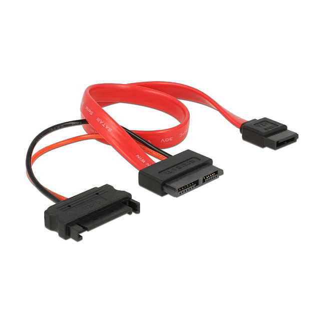 DeLOCK Cable SATA I Hembra/Hembra Rojo 30 cm