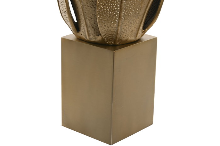 DKD Home Decor Lámpara de sobremesa en acero patinado Dorado Mate