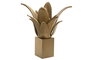 DKD Home Decor Lámpara de sobremesa en acero patinado Dorado Mate