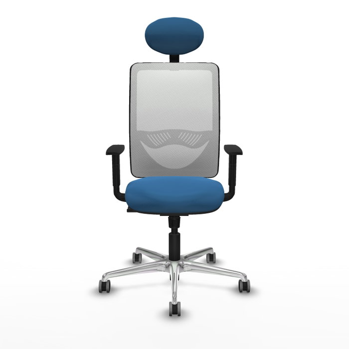 PIQUERAS Y CRESPO Silla de oficina Zulema con mecanismo Sincro Azul claro y Blanco PIQUERAS Y CRESPO Silla de oficina Zulema con mecanismo Sincro Azul claro y Blanco