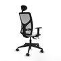 PIQUERAS Y CRESPO Silla de oficina Motilla Sincro/Traslack Blanco y Gris