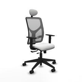 PIQUERAS Y CRESPO Silla de oficina Motilla Sincro/Traslack Blanco y Gris