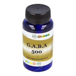 ALFA HERBAL Gaba 500Mg 60Cap Ácido Gamma Aminobutírico Neurotransmisor Sistema Nervioso Central